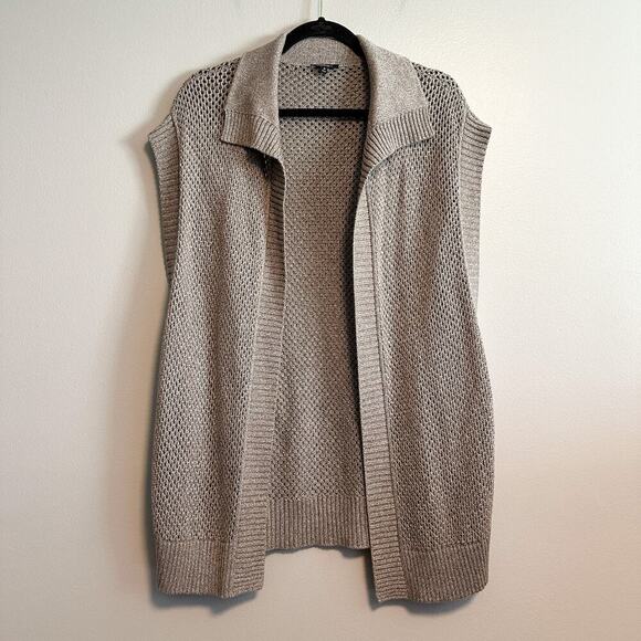 Lafayette 148 Open Knit Side Button Open Knit Open Front Cardigan Size M - Picture 1 of 10